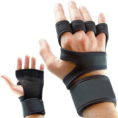 Fitness Gloves Weight Lifting Gym Training Workout Wrist Wrap Straps Womens
